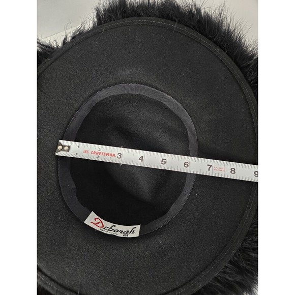 Vintage Deborah New York Black Funeral Fashion Hat Made In USA - Picture 7 of 9